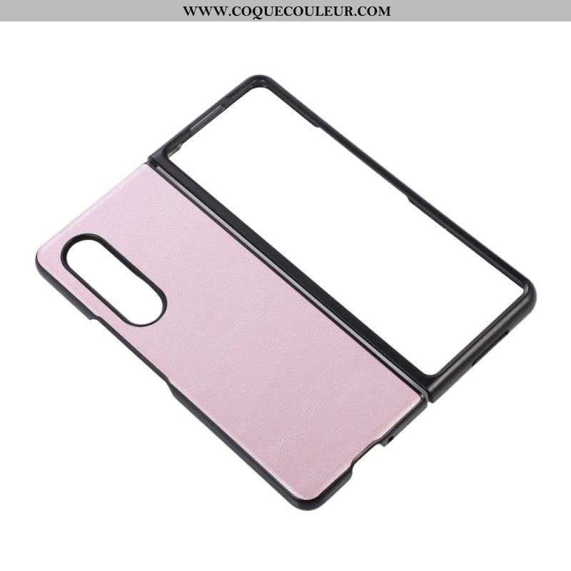 Coque Samsung Galaxy Z Fold 4 Texture Simili Cuir Classique