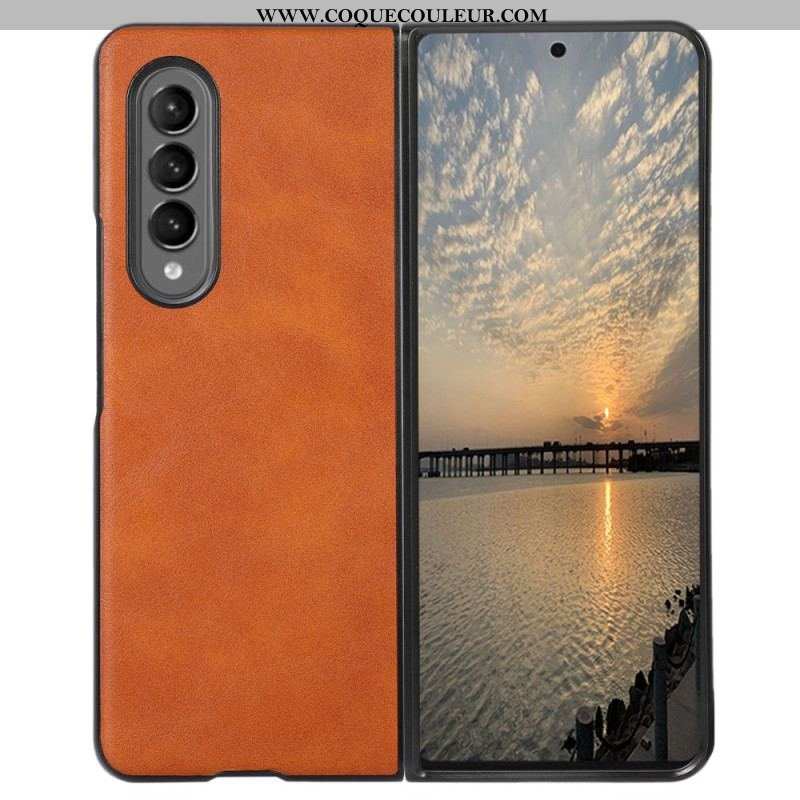 Coque Samsung Galaxy Z Fold 4 Texture Simili Cuir Classique