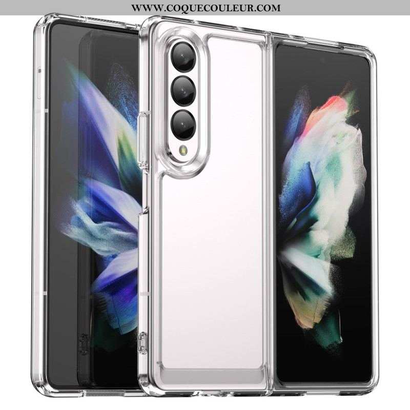 Coque Samsung Galaxy Z Fold 4 Transparente Rebords Colorés