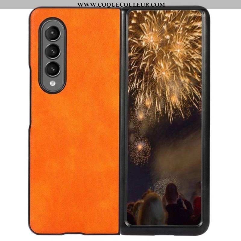 Coque Samsung Galaxy Z Fold 4 Simili Cuir Classique