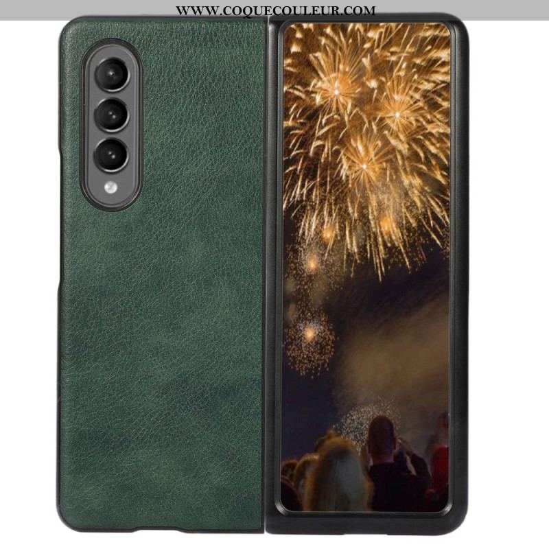 Coque Samsung Galaxy Z Fold 4 Simili Cuir Classique