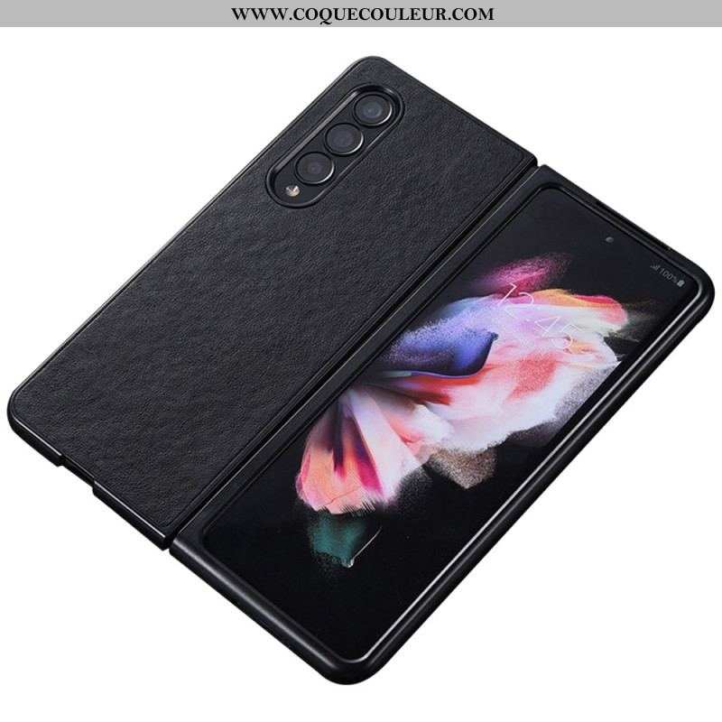 Coque Samsung Galaxy Z Fold 4 Simili Cuir Texture Nylon