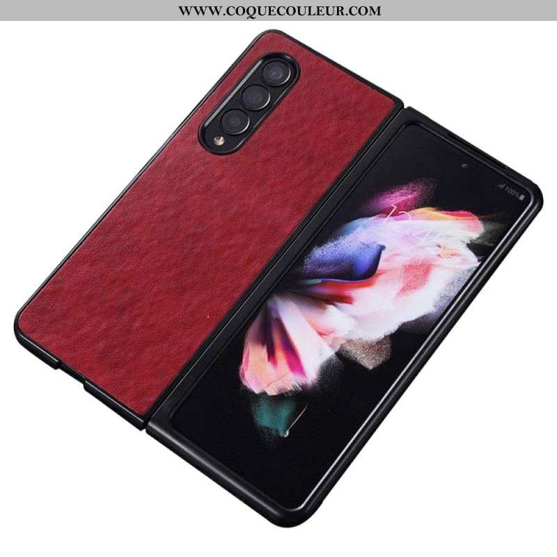 Coque Samsung Galaxy Z Fold 4 Simili Cuir Texture Nylon