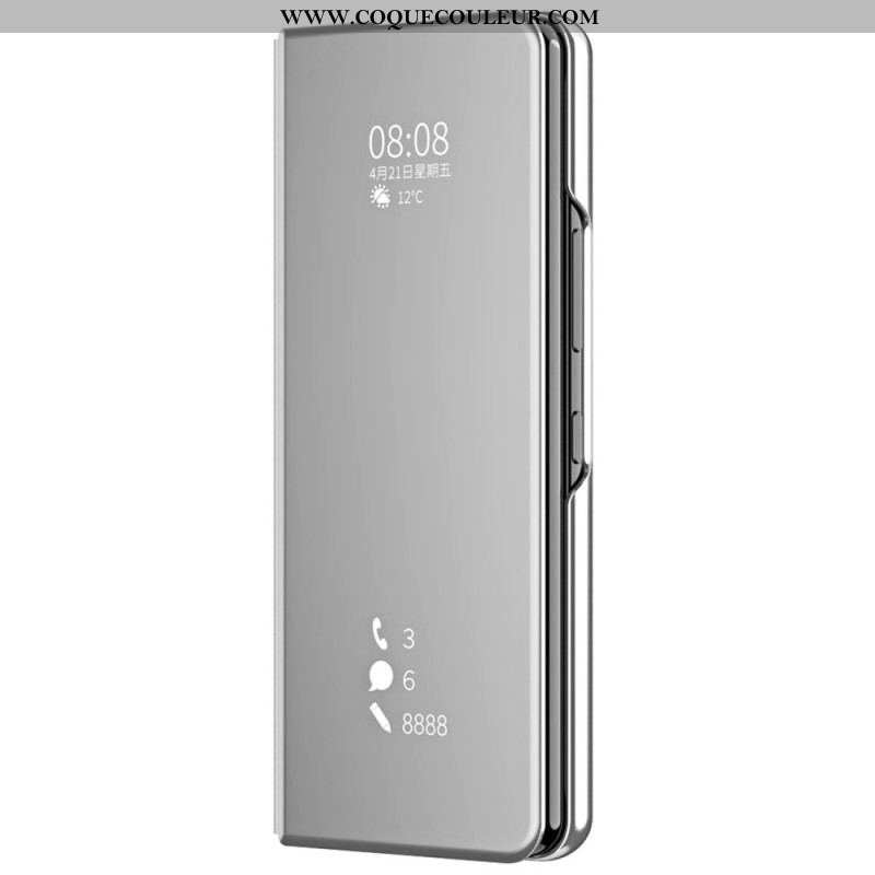 Flip Cover Samsung Galaxy Z Fold 4 Miroir et Transparence