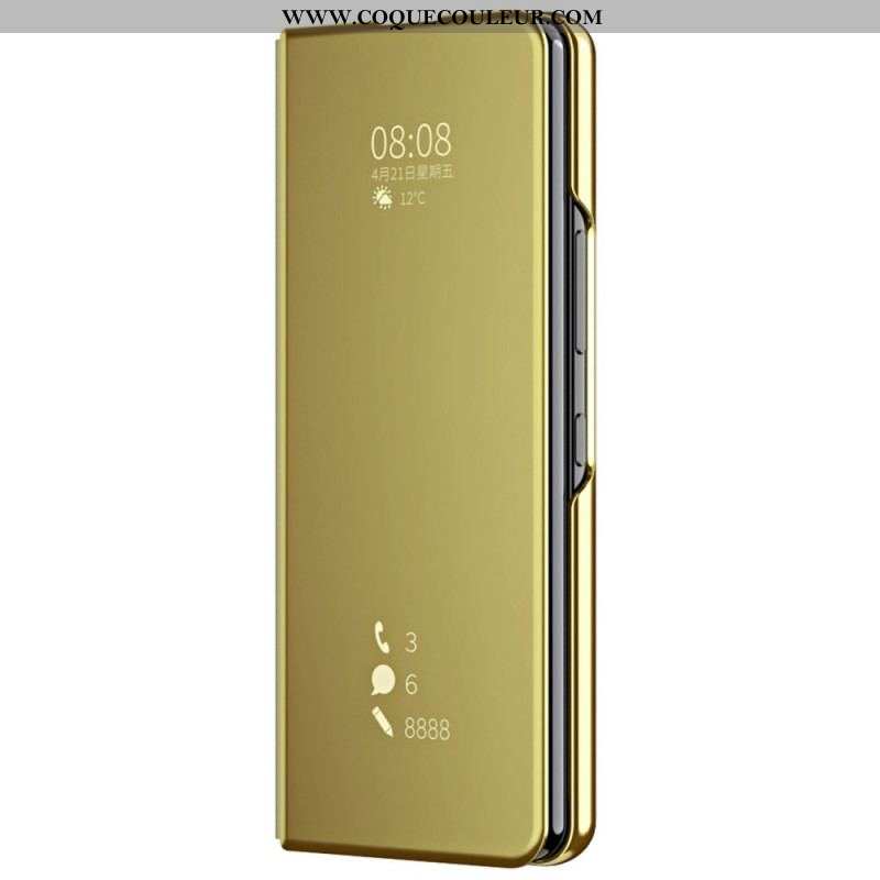 Flip Cover Samsung Galaxy Z Fold 4 Miroir et Transparence