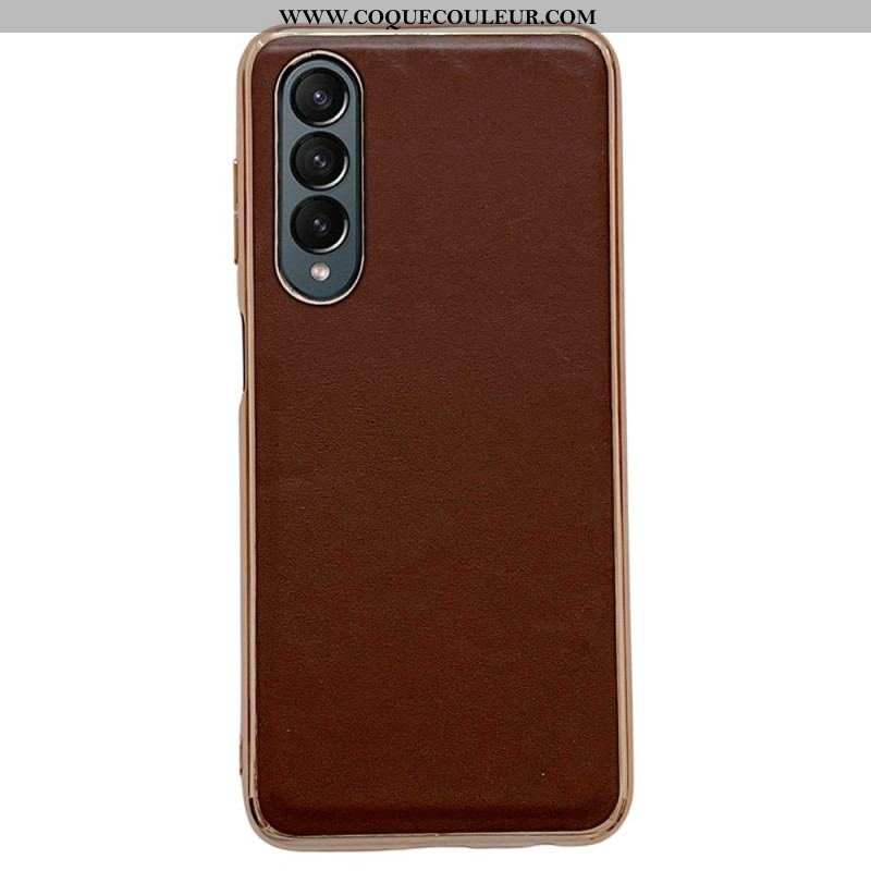 Coque Samsung Galaxy Z Fold 4 Simili Cuir Premium Uni