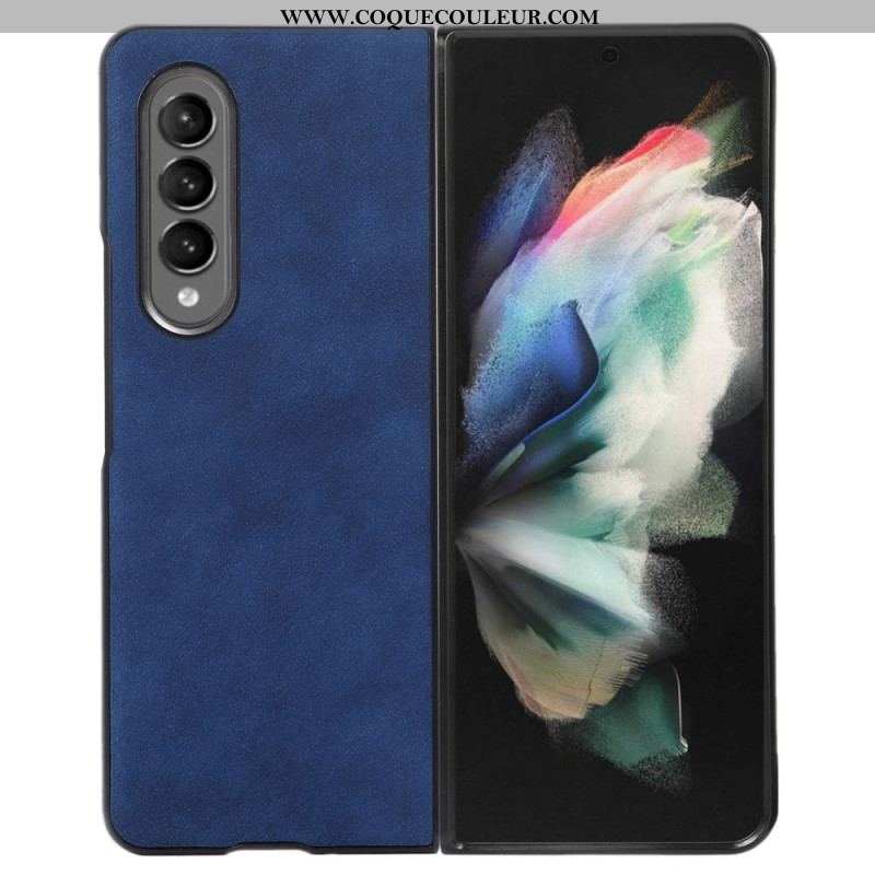 Coque Samsung Galaxy Z Fold 4 Simili Cuir Texture Peau