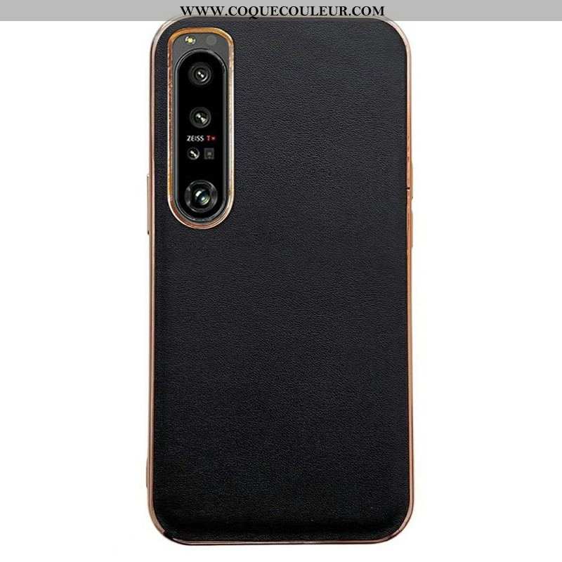 Coque Sony Xperia 1 IV Véritable Cuir Color