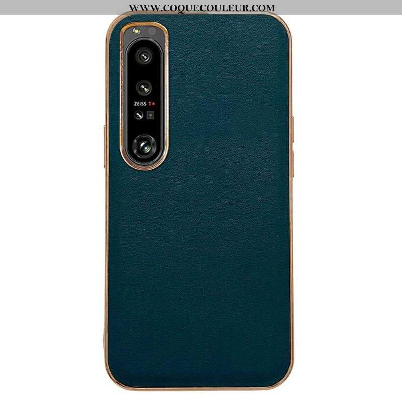 Coque Sony Xperia 1 IV Véritable Cuir Color