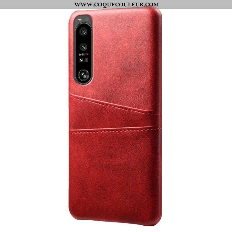 Coque Sony Xperia 1 IV Effet Cuir Porte-Cartes