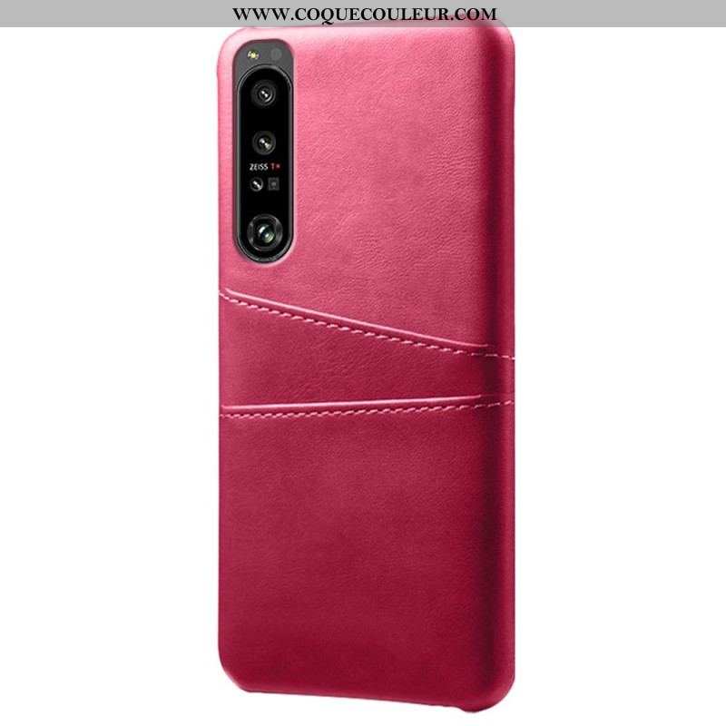 Coque Sony Xperia 1 IV Effet Cuir Porte-Cartes