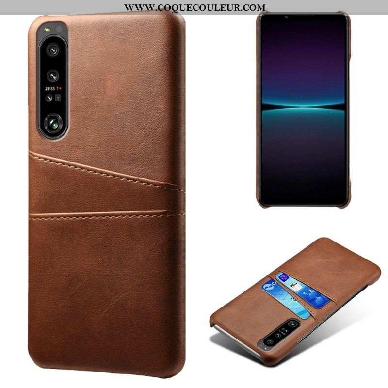 Coque Sony Xperia 1 IV Effet Cuir Porte-Cartes