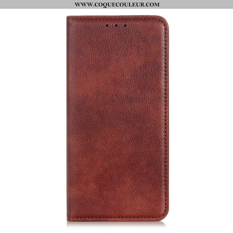 Flip Cover Sony Xperia 1 IV Cuir Fendu Litchi