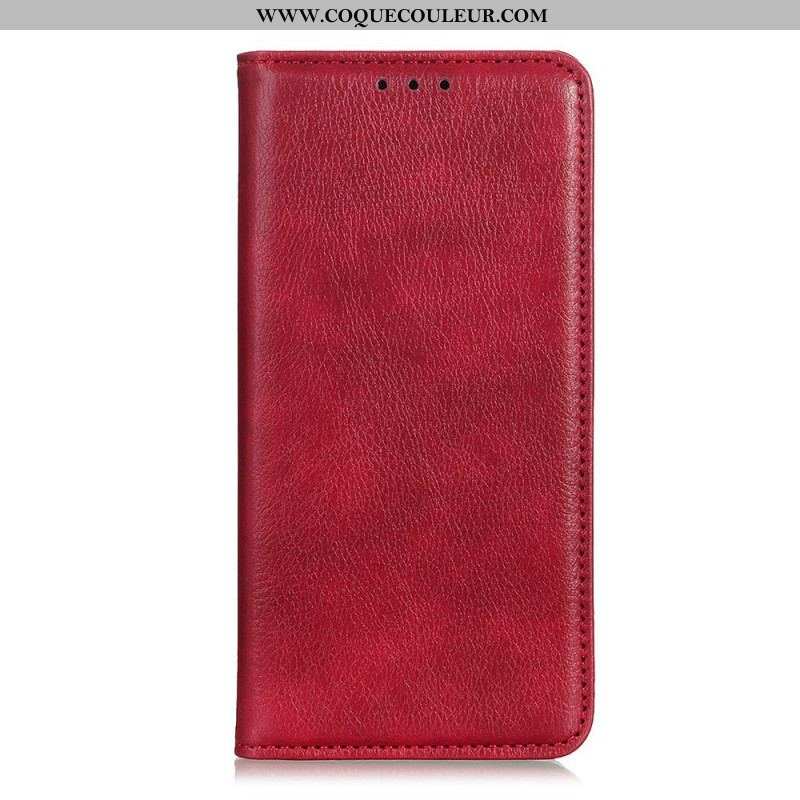 Flip Cover Sony Xperia 10 IV Cuir Fendu Litchi