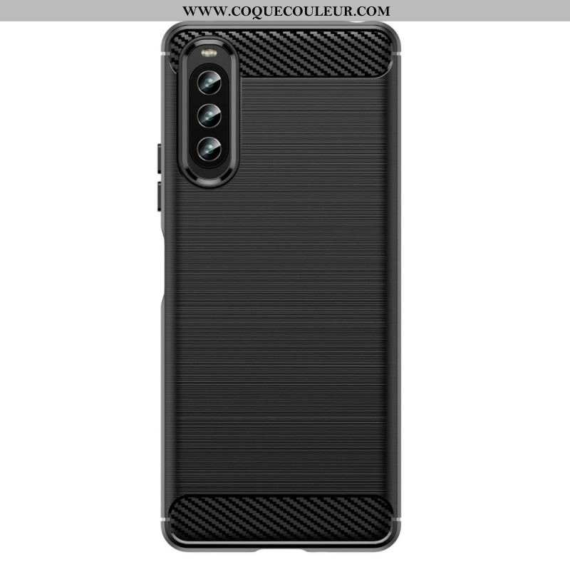 Coque Sony Xperia 10 IV Fibre Carbone Brossée