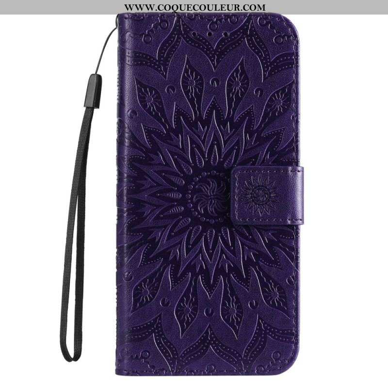 Housse Sony Xperia 5 IV Mandala Soleil avec Lanière