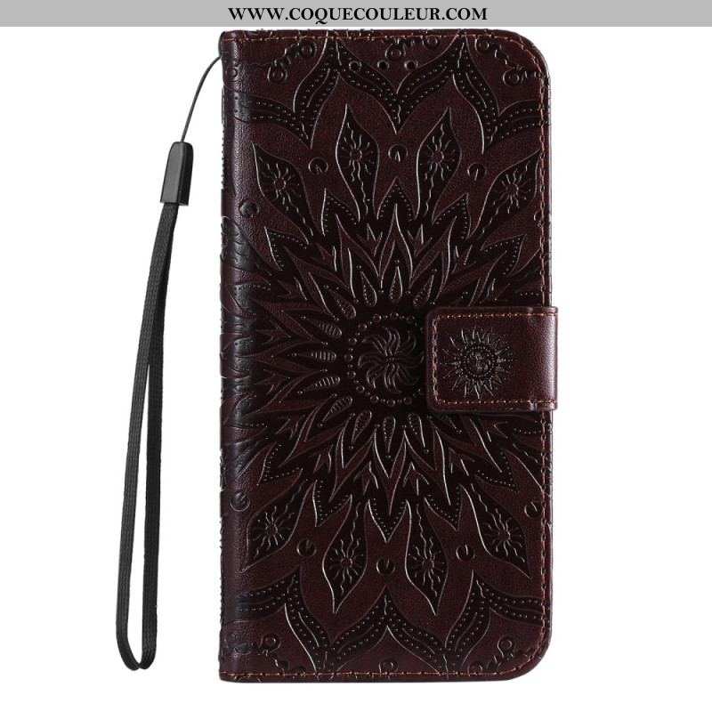 Housse Sony Xperia 5 IV Mandala Soleil avec Lanière