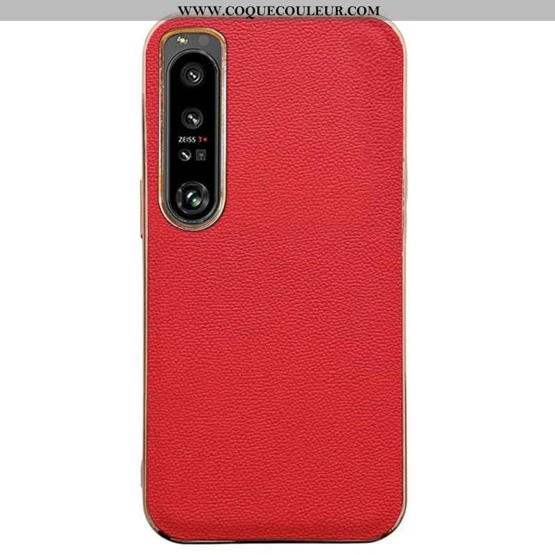 Coque Sony Xperia 5 IV Vrai Cuir