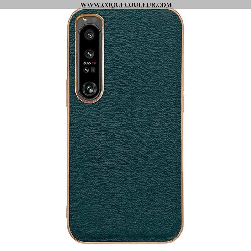 Coque Sony Xperia 5 IV Vrai Cuir