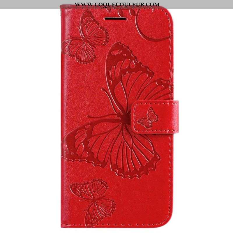 Housse Xiaomi 12 / 12X Papillons Géants à Lanière