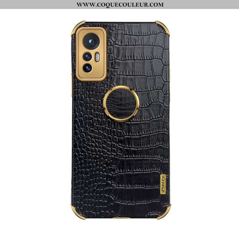 Coque  Xiaomi 12 / 12X  Effet Peau de Crocodile Anneau-Support