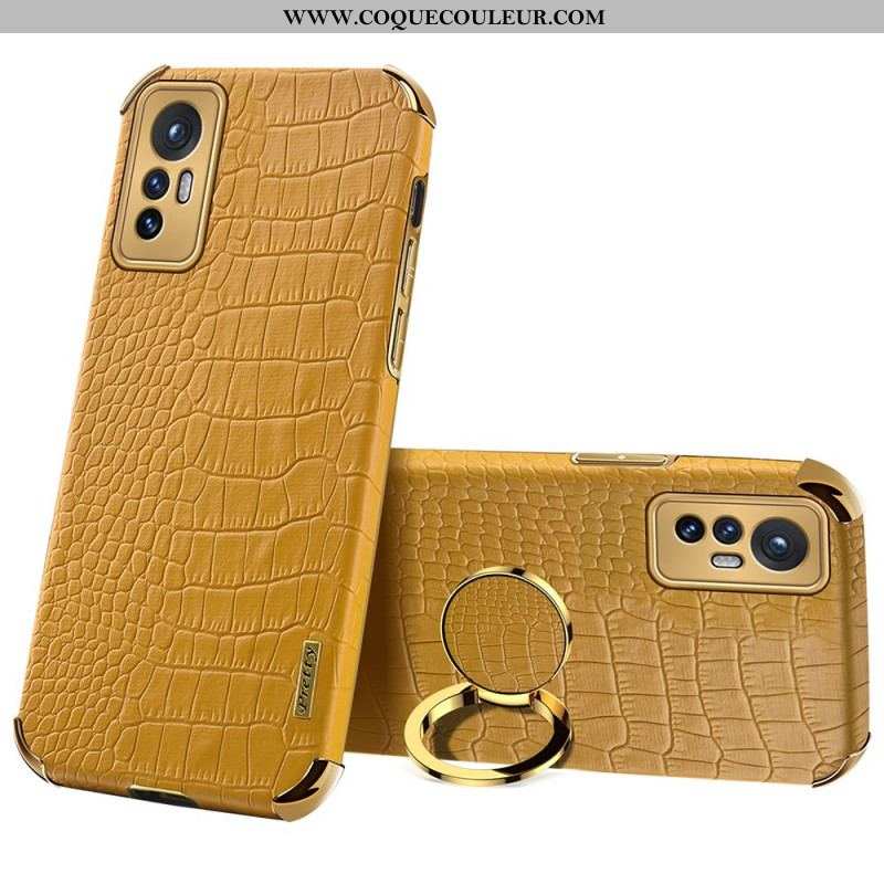 Coque  Xiaomi 12 / 12X  Effet Peau de Crocodile Anneau-Support