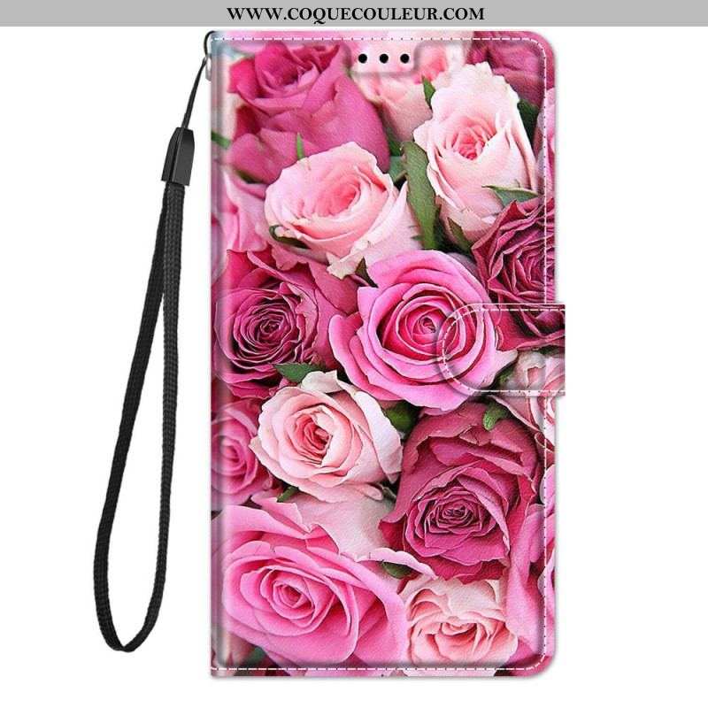 Housse Xiaomi 12 / 12X Florale à Lanière