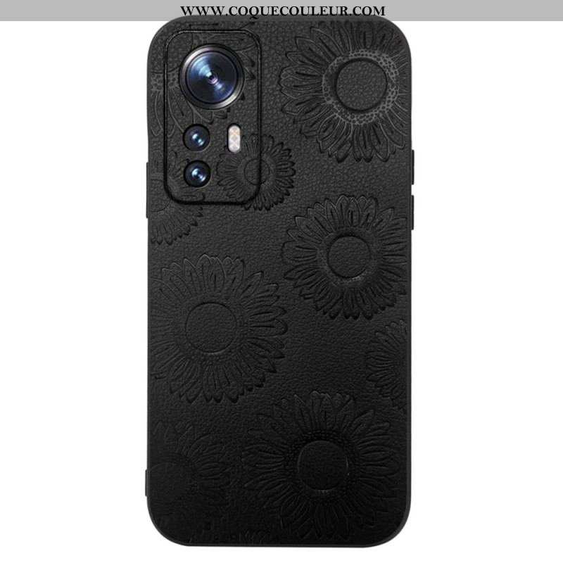 Coque Xiaomi 12 / 12X Simili Cuir Tournesols