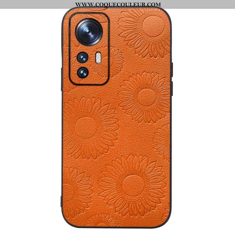 Coque Xiaomi 12 / 12X Simili Cuir Tournesols