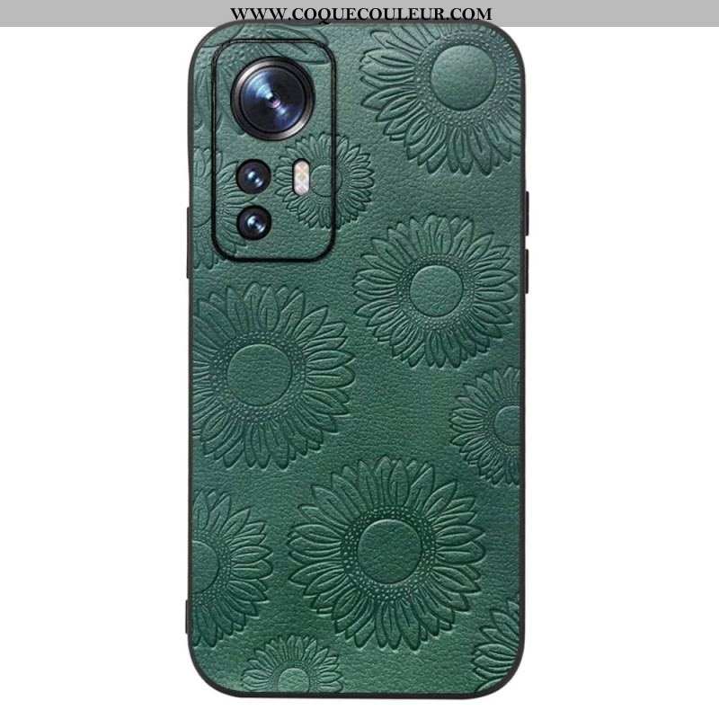 Coque Xiaomi 12 / 12X Simili Cuir Tournesols