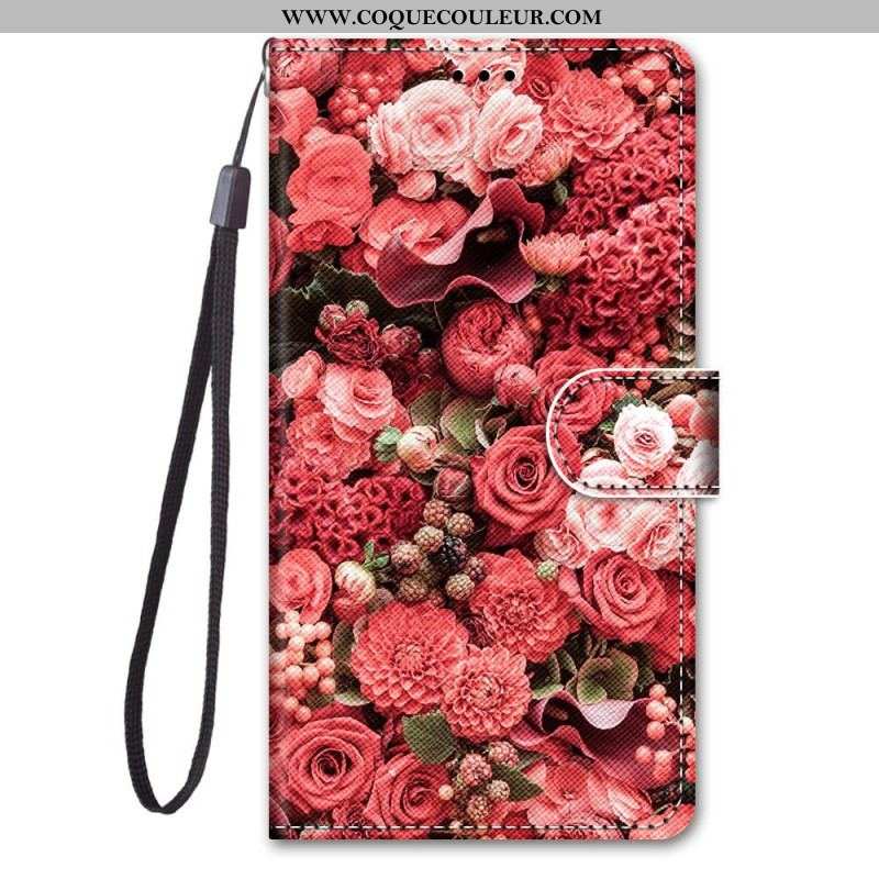 Housse Xiaomi 12 / 12X Florale à Lanière