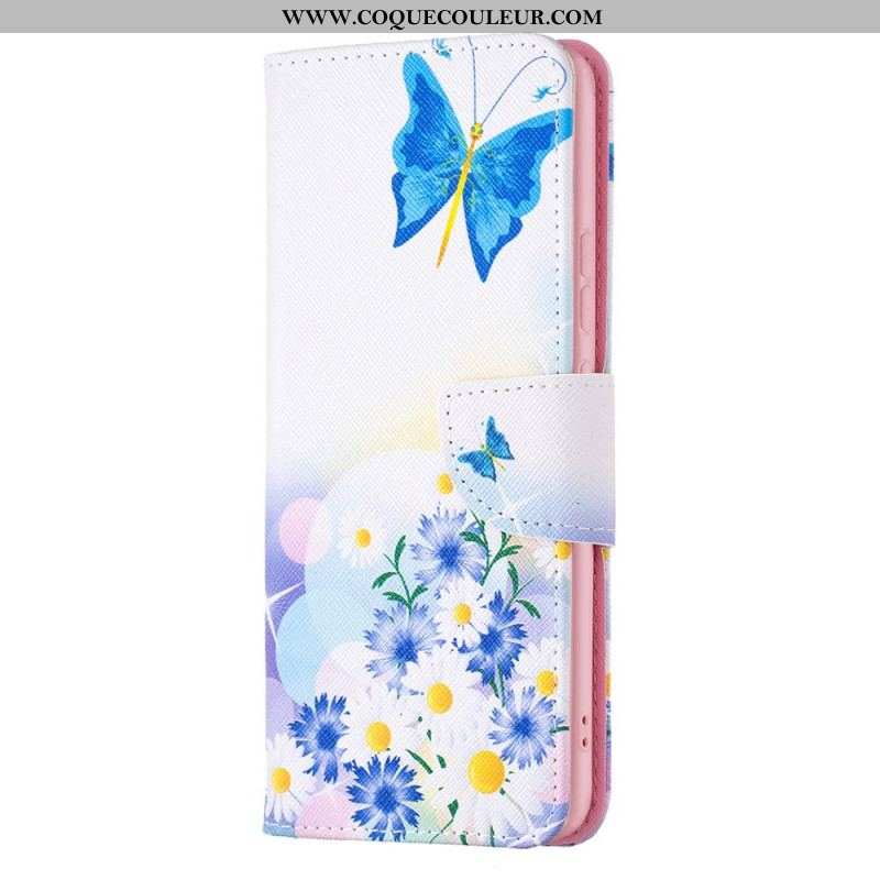 Housse  Xiaomi 12 / 12X  Papillons et Fleurs Peints