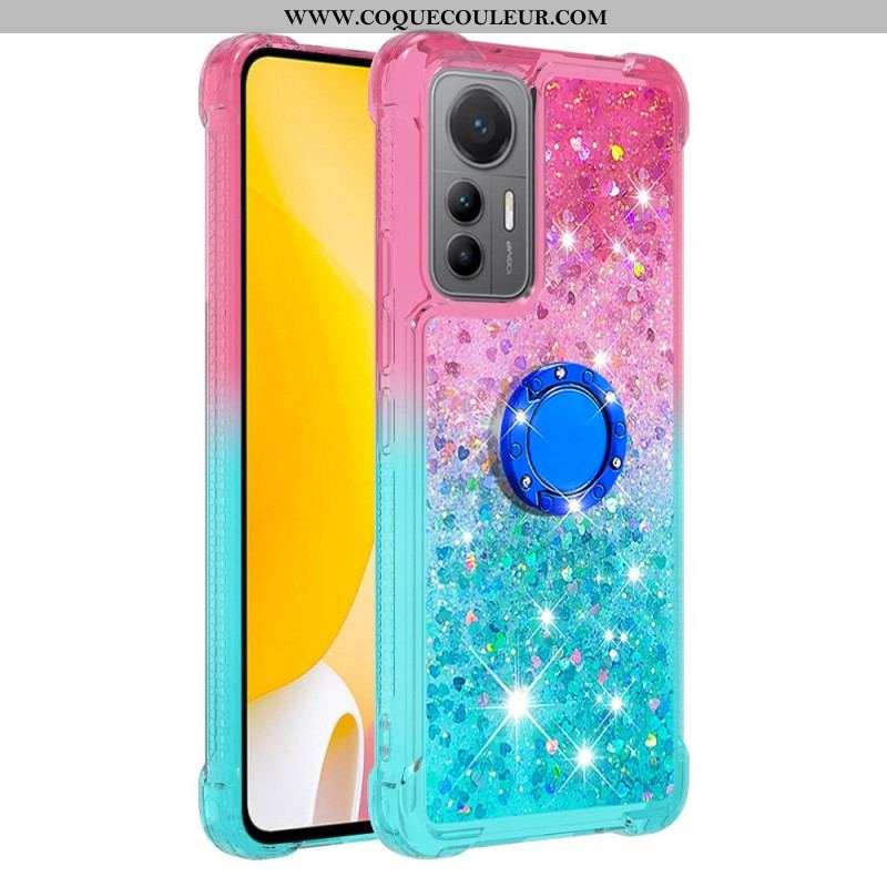 Coque Xiaomi 12 Lite Paillettes Anneau-Support