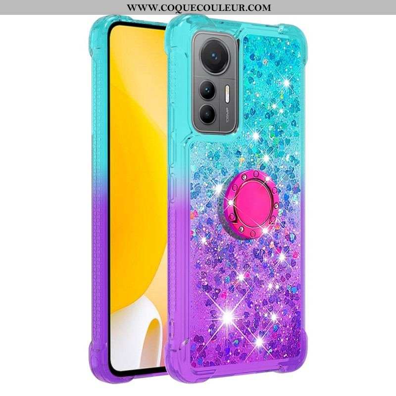 Coque Xiaomi 12 Lite Paillettes Anneau-Support