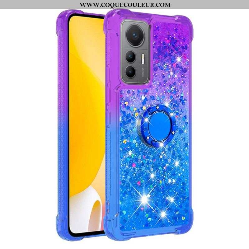 Coque Xiaomi 12 Lite Paillettes Anneau-Support