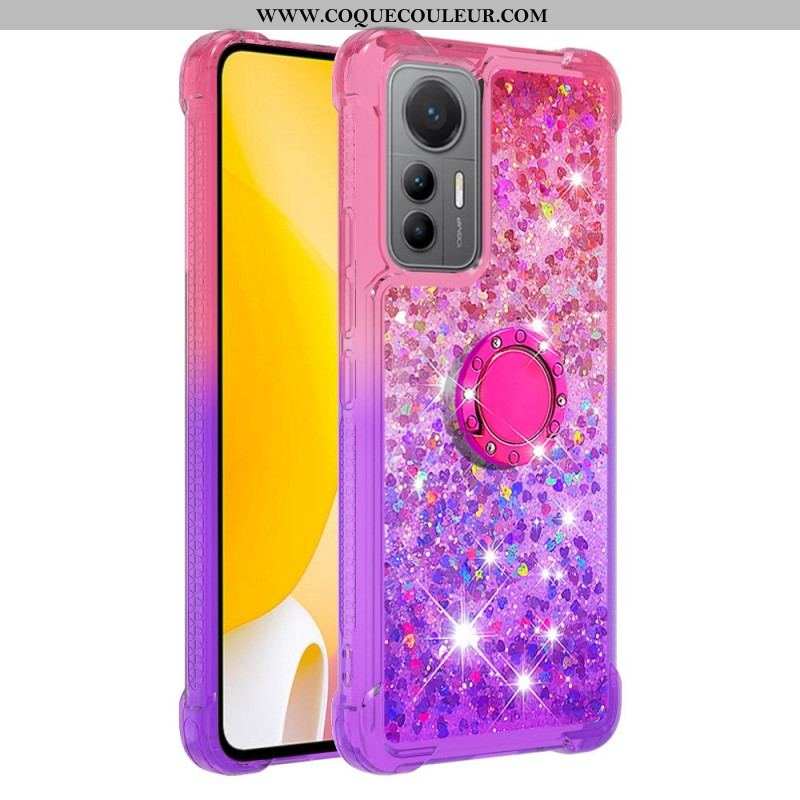 Coque Xiaomi 12 Lite Paillettes Anneau-Support