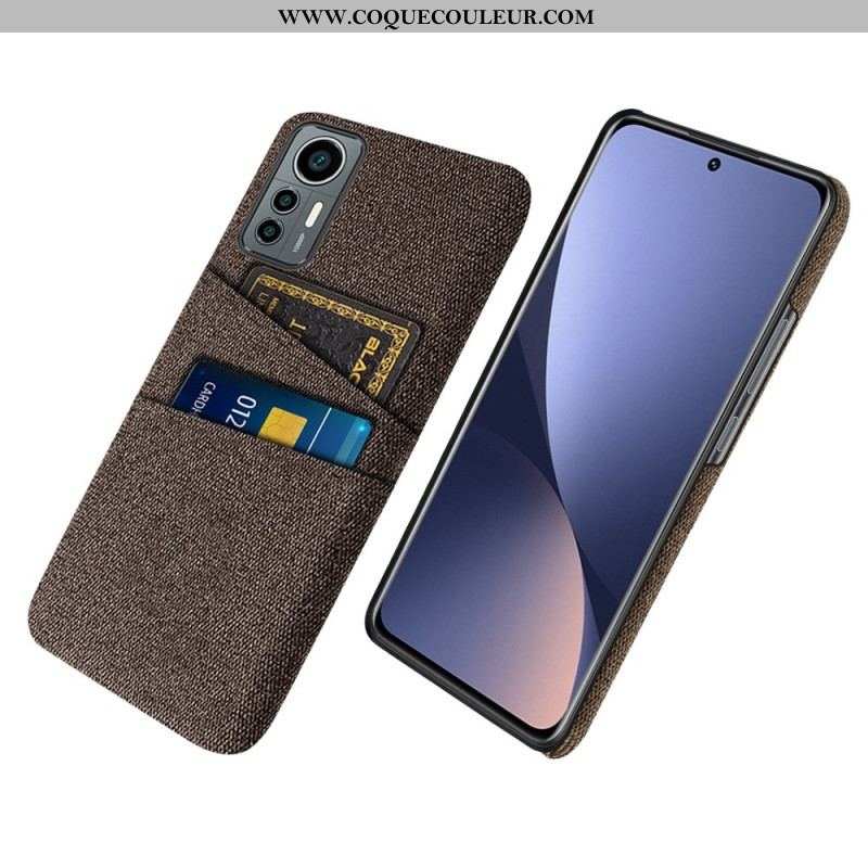 Coque Xiaomi 12 Lite Tissu Porte-Cartes