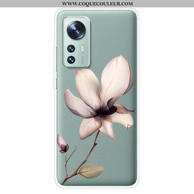 Coque Xiaomi 12 Pro Silicone Fleur