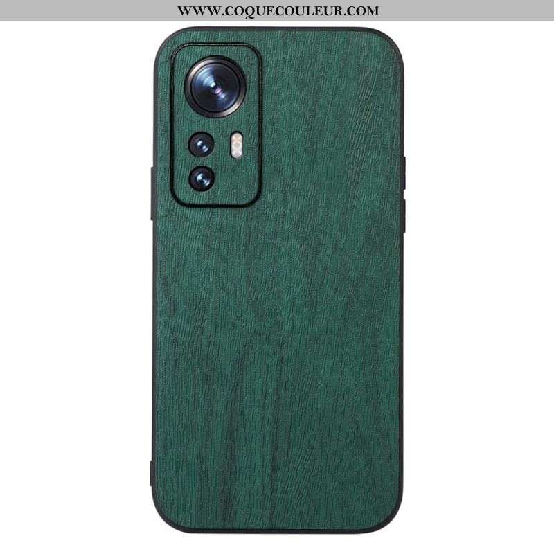 Coque Xiaomi 12 Pro Style Cuir Effet Bois