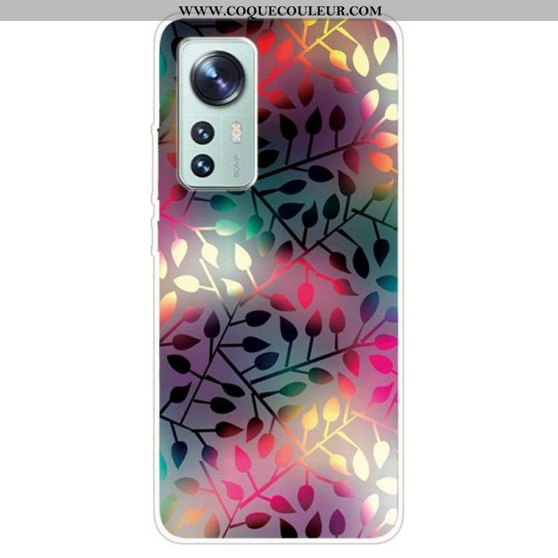 Coque Xiaomi 12 Pro Silicone Feuilles