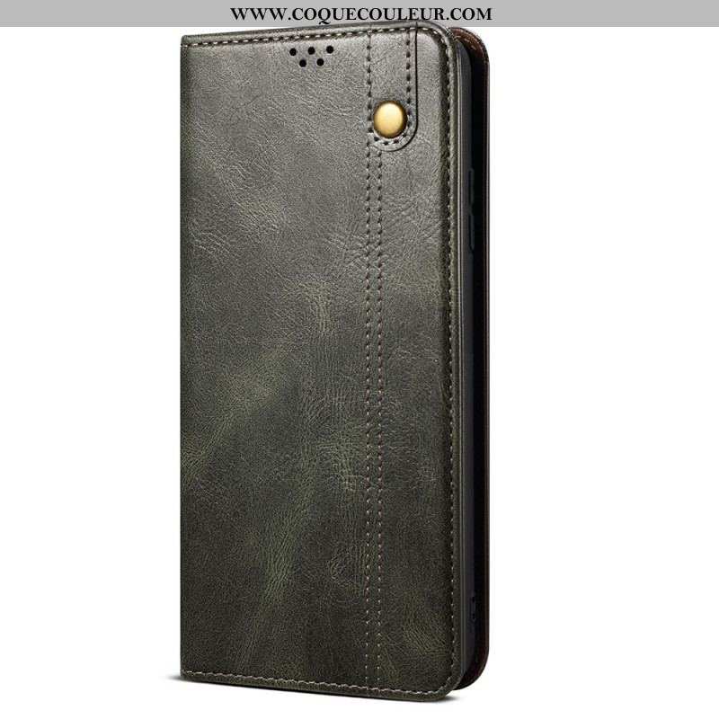 Flip Cover Xiaomi 12 Pro Simili Cuir Ciré