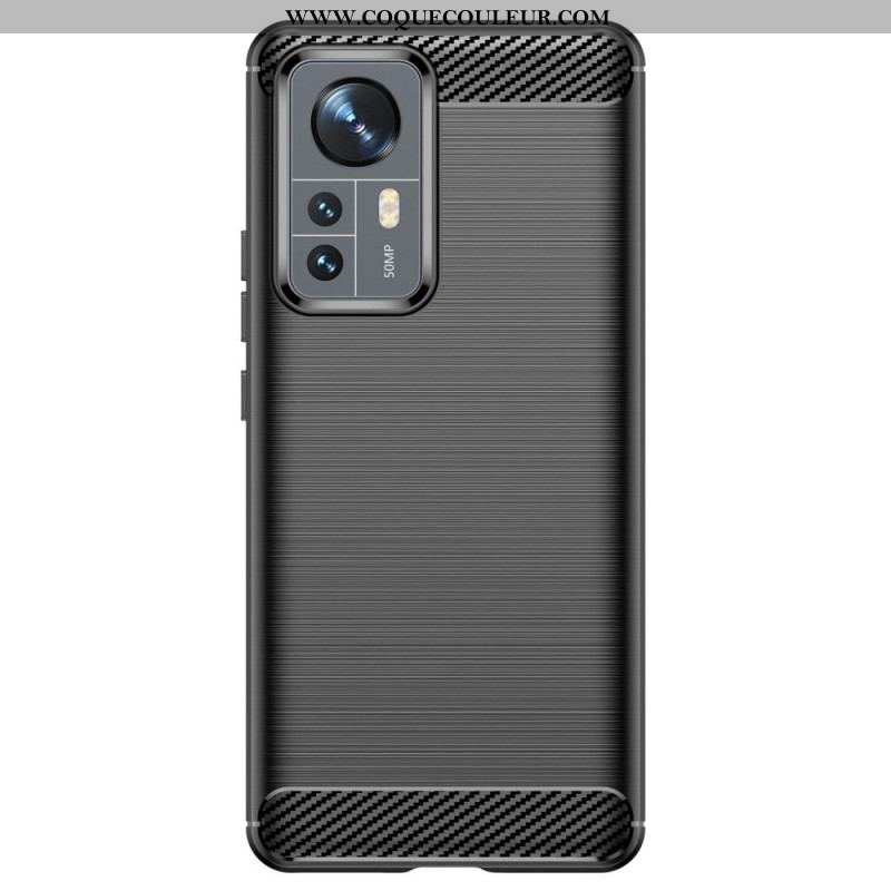 Coque Xiaomi 12 Pro Fibre Carbone Brossée