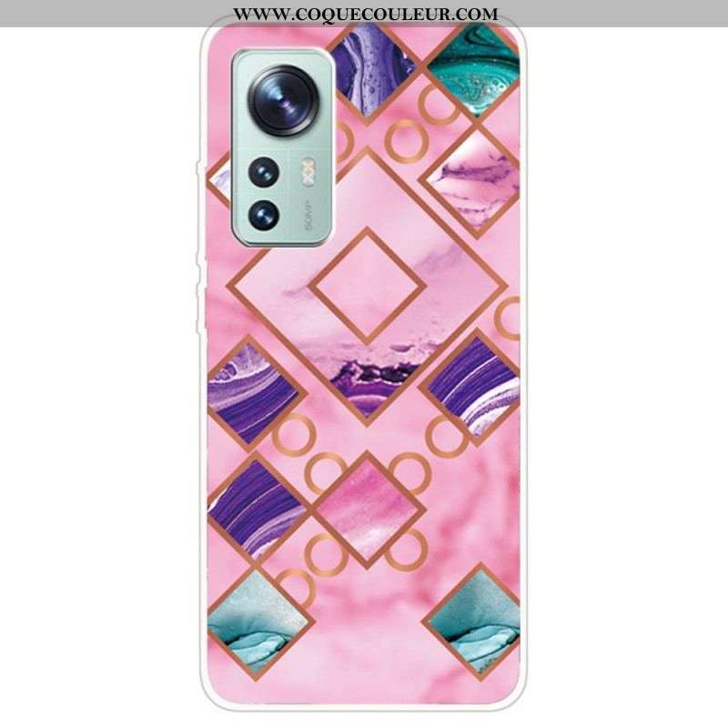 Coque Xiaomi 12 Pro Silicone Marbre Coloré