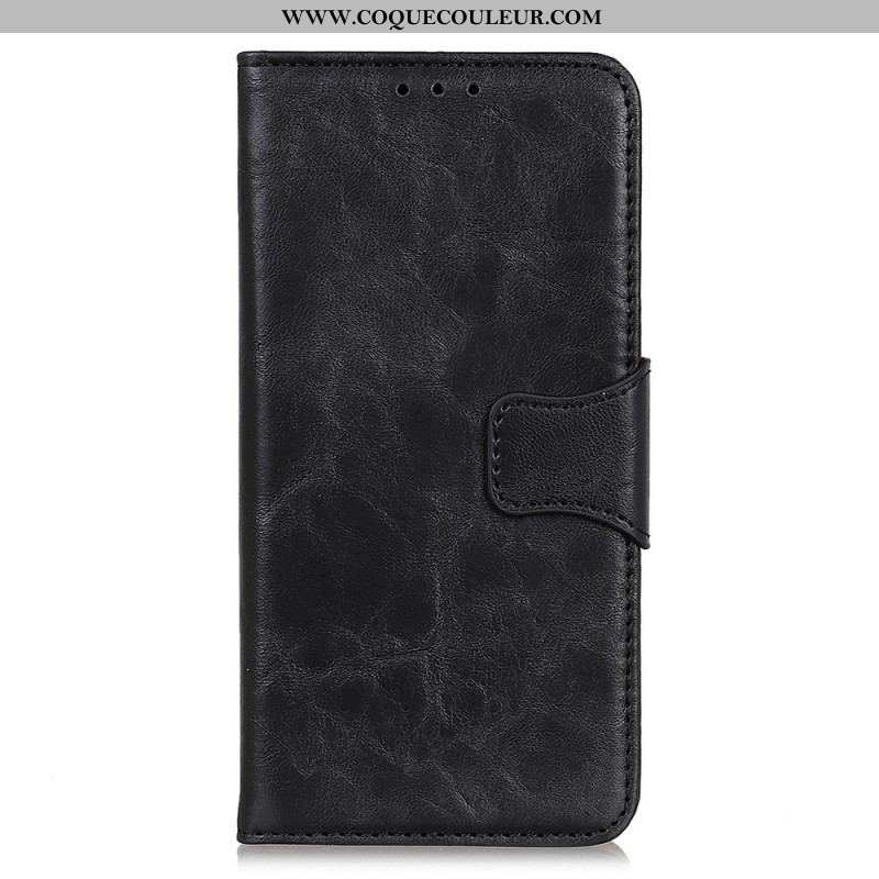 Housse Xiaomi 12 Pro Cuir Fendu Fermoir Réversible