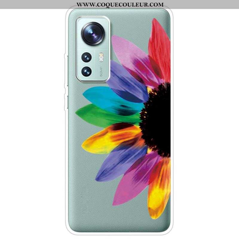 Coque Xiaomi 12 Pro Silicone Florale