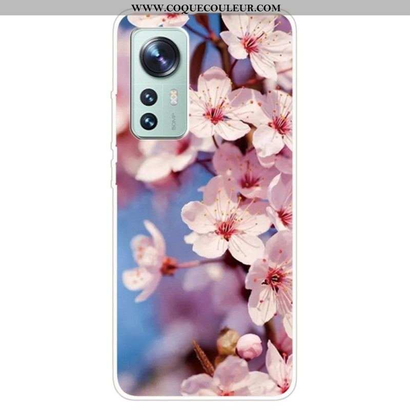 Coque Xiaomi 12 Pro Silicone Florale