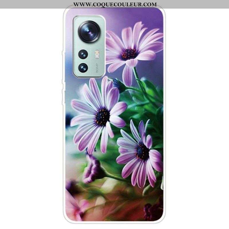 Coque Xiaomi 12 Pro Silicone Florale