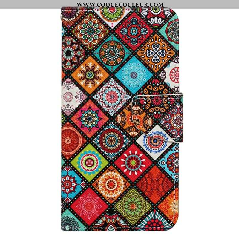 Housse Xiaomi 12T / 12T Pro Patchwork avec Lanière