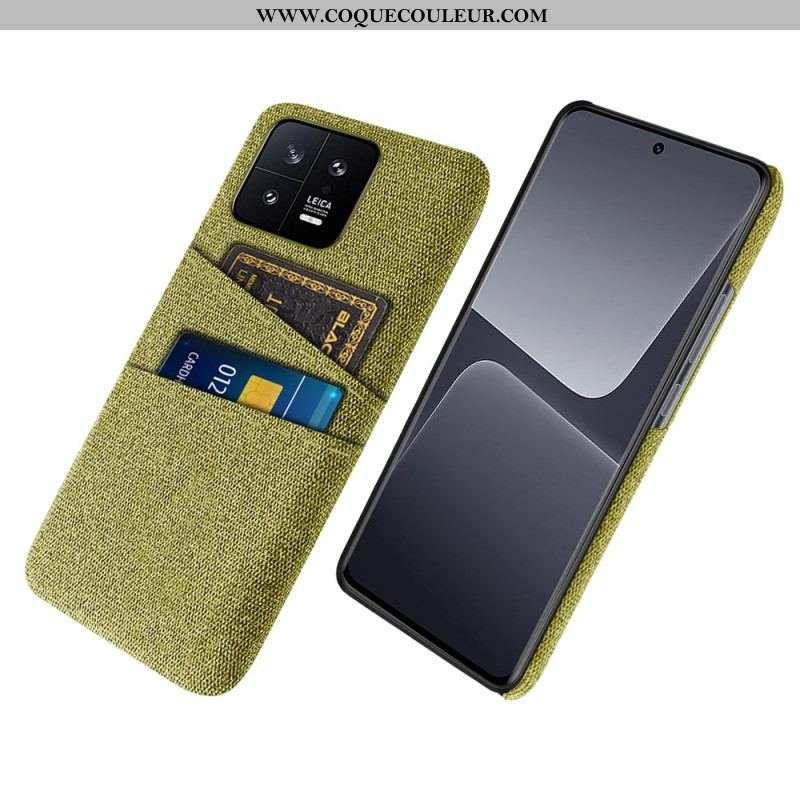 Coque Xiaomi 13 Tissu Porte-Cartes