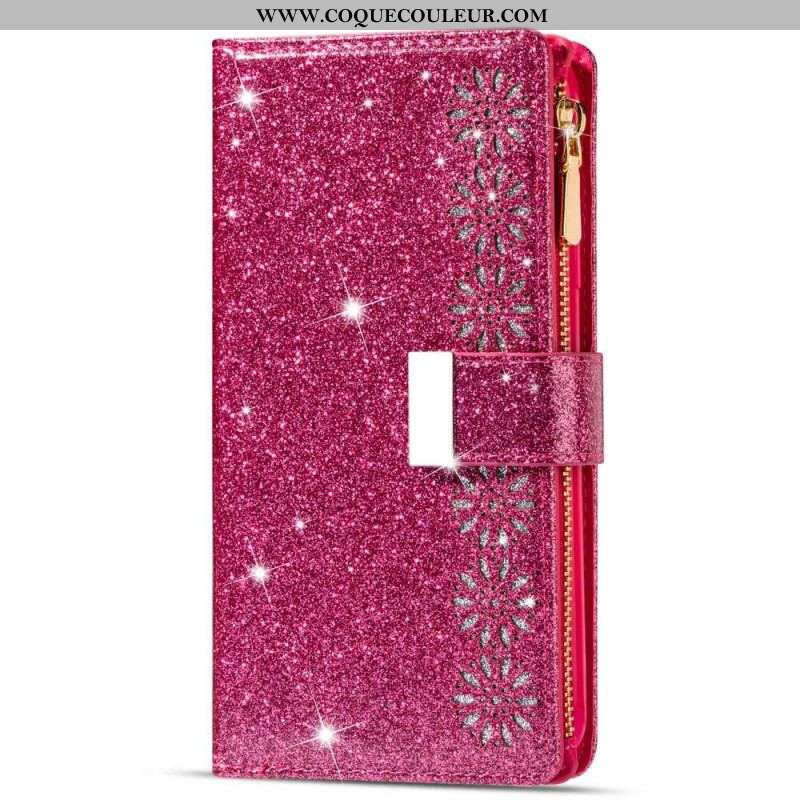 Housse Xiaomi 13 Paillettes Portefeuille Zip